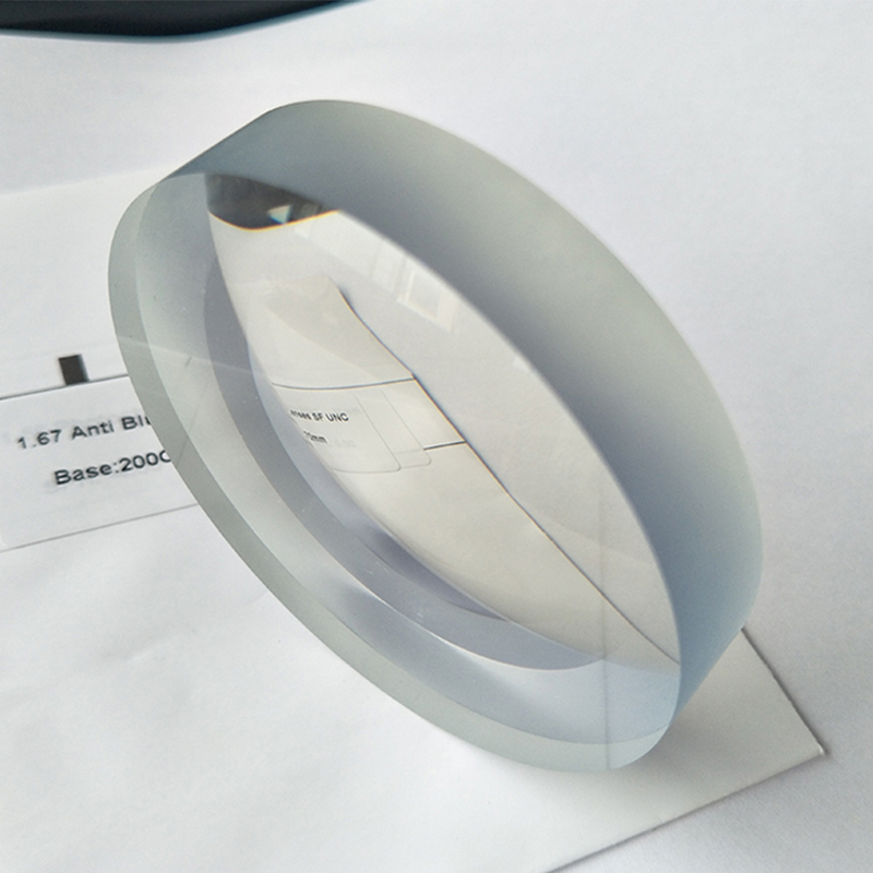 1,67 Polotovar s modrým blokem Single Vision Lens