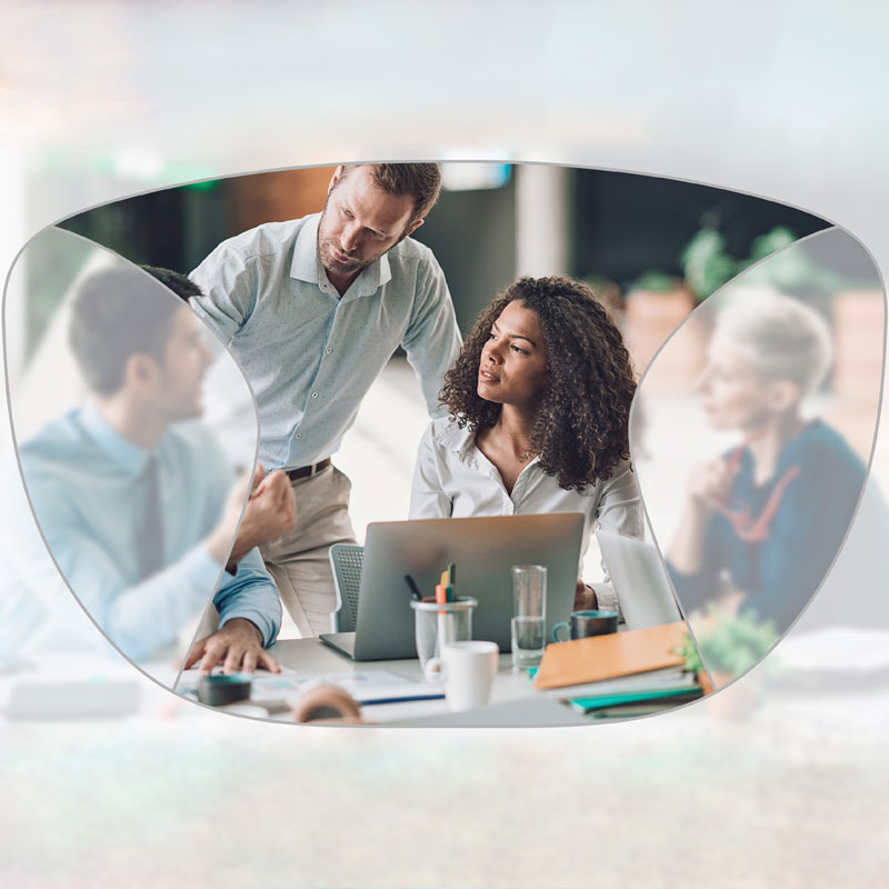 Kancelářský pracovní objektiv